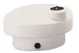 Plastic liquid holding tank for pickup trucks. Portable water storage tank for agricultural, commercial, and industrial use. Fits securely in truck beds for easy liquid transport.